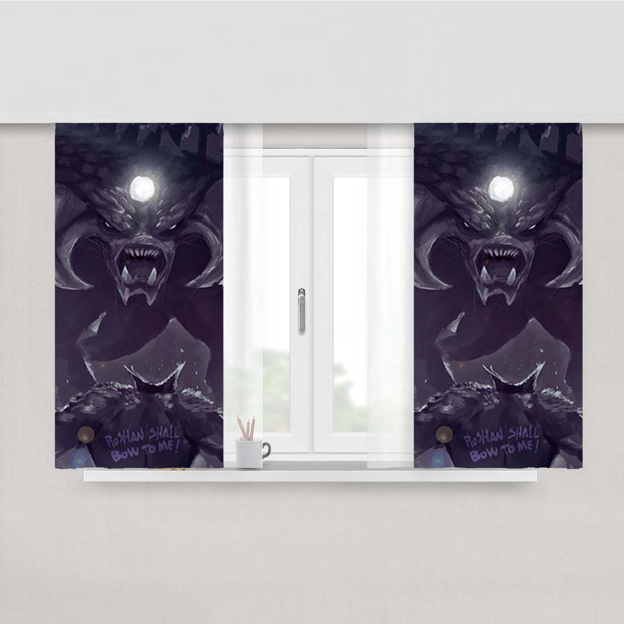 Roshan Vs Ursa Warrior Peach Skin Window Curtains
