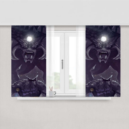 Roshan Vs Ursa Warrior Peach Skin Window Curtains
