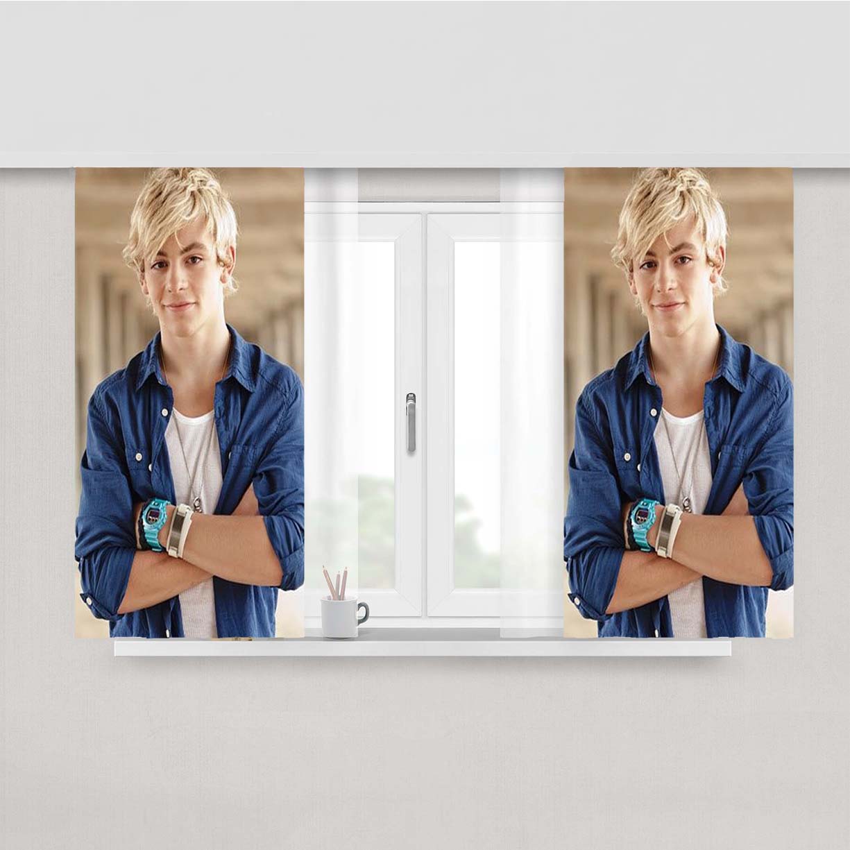 Ross Lynch R5 Band Peach Skin Window Curtains