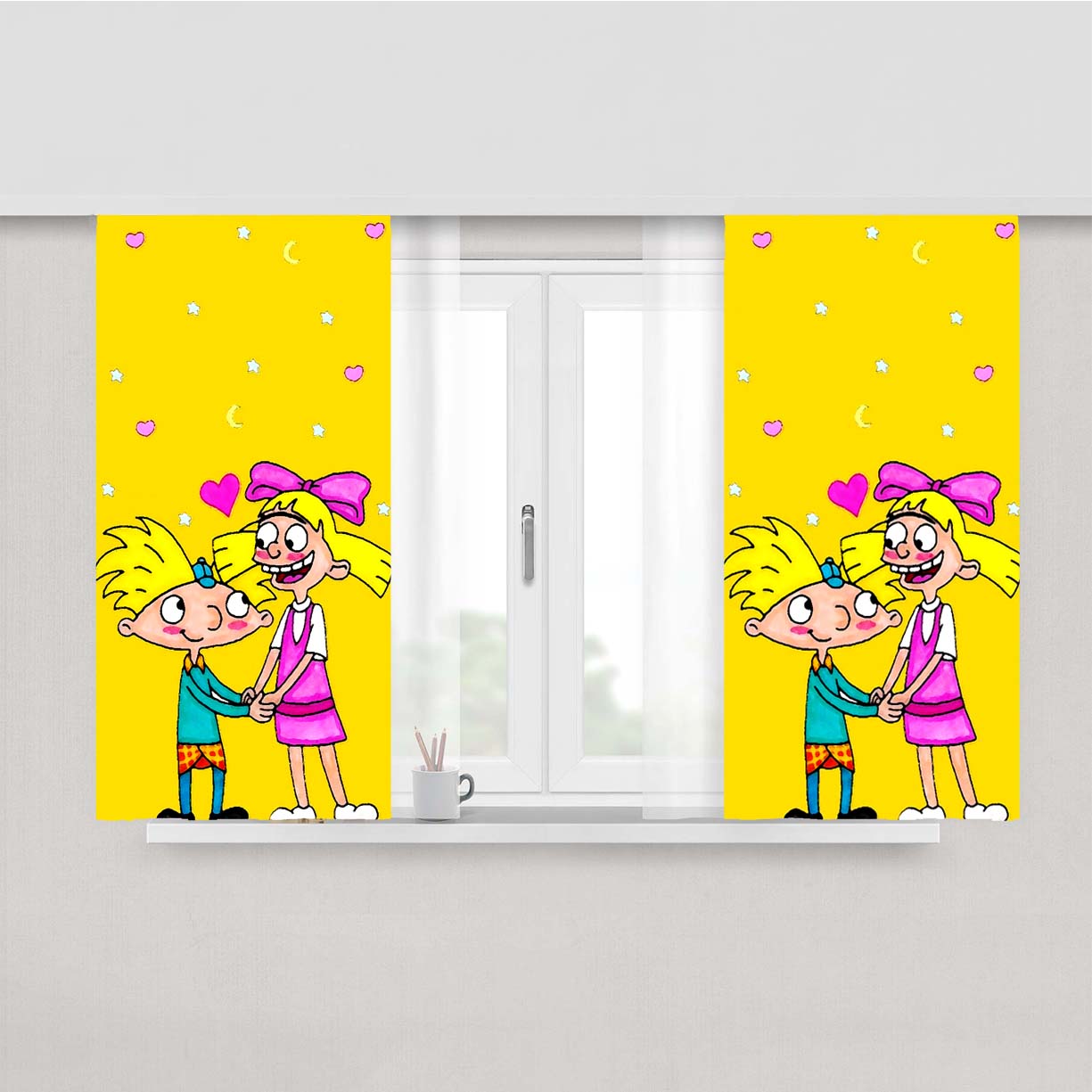 Rugrats Angelica And Friends Peach Skin Window Curtains