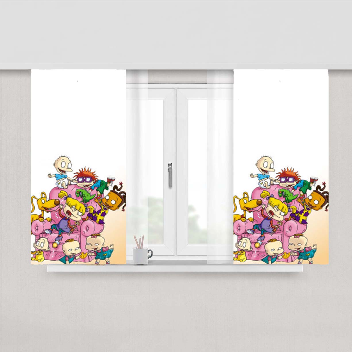 Rugrats Cartoon Peach Skin Window Curtains