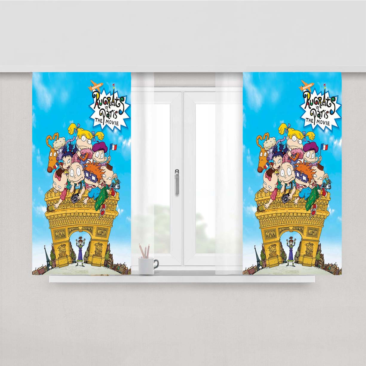 Rugrats In Paris The Movie Wallpaper Peach Skin Window Curtains