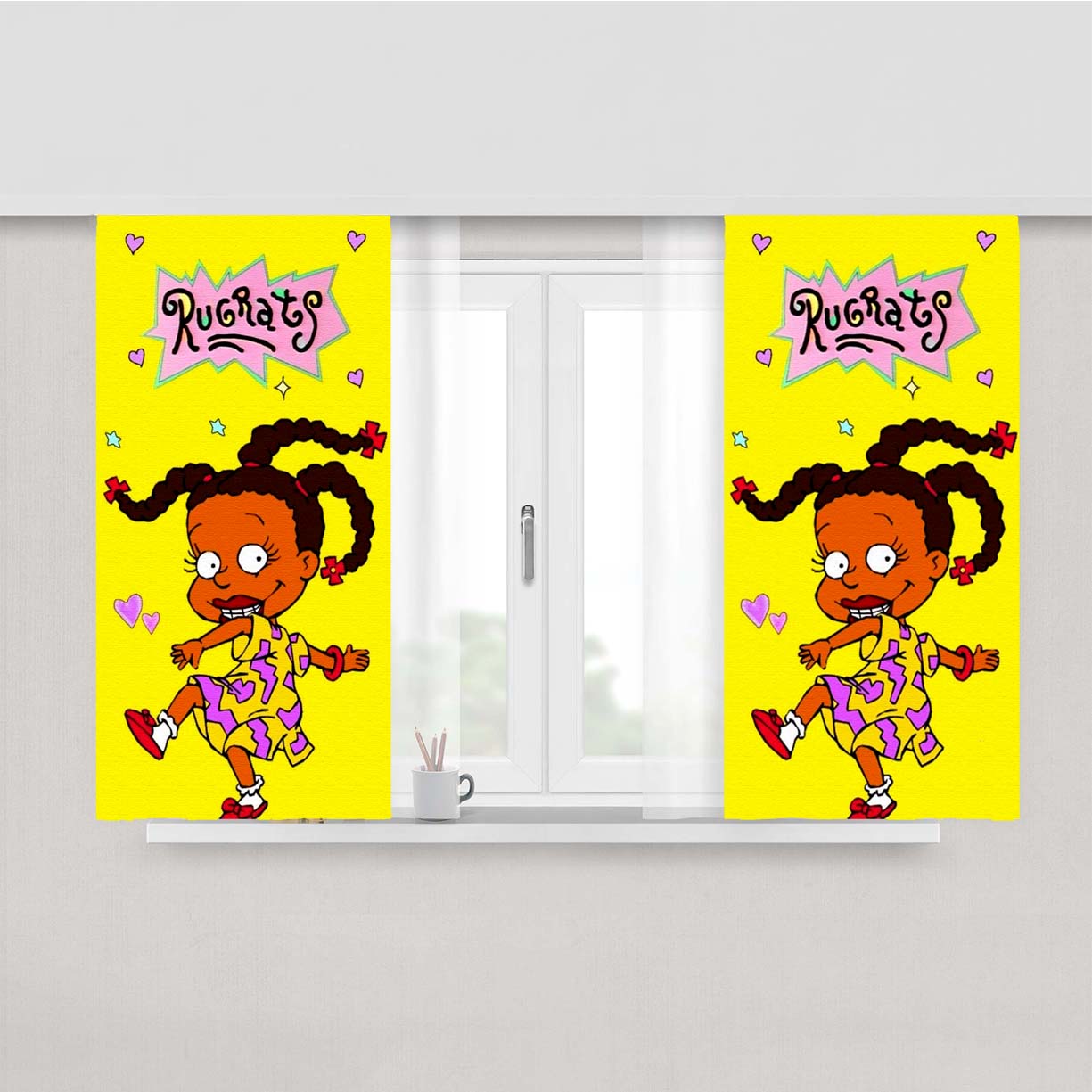 Rugrats Susie Carmichael Peach Skin Window Curtains