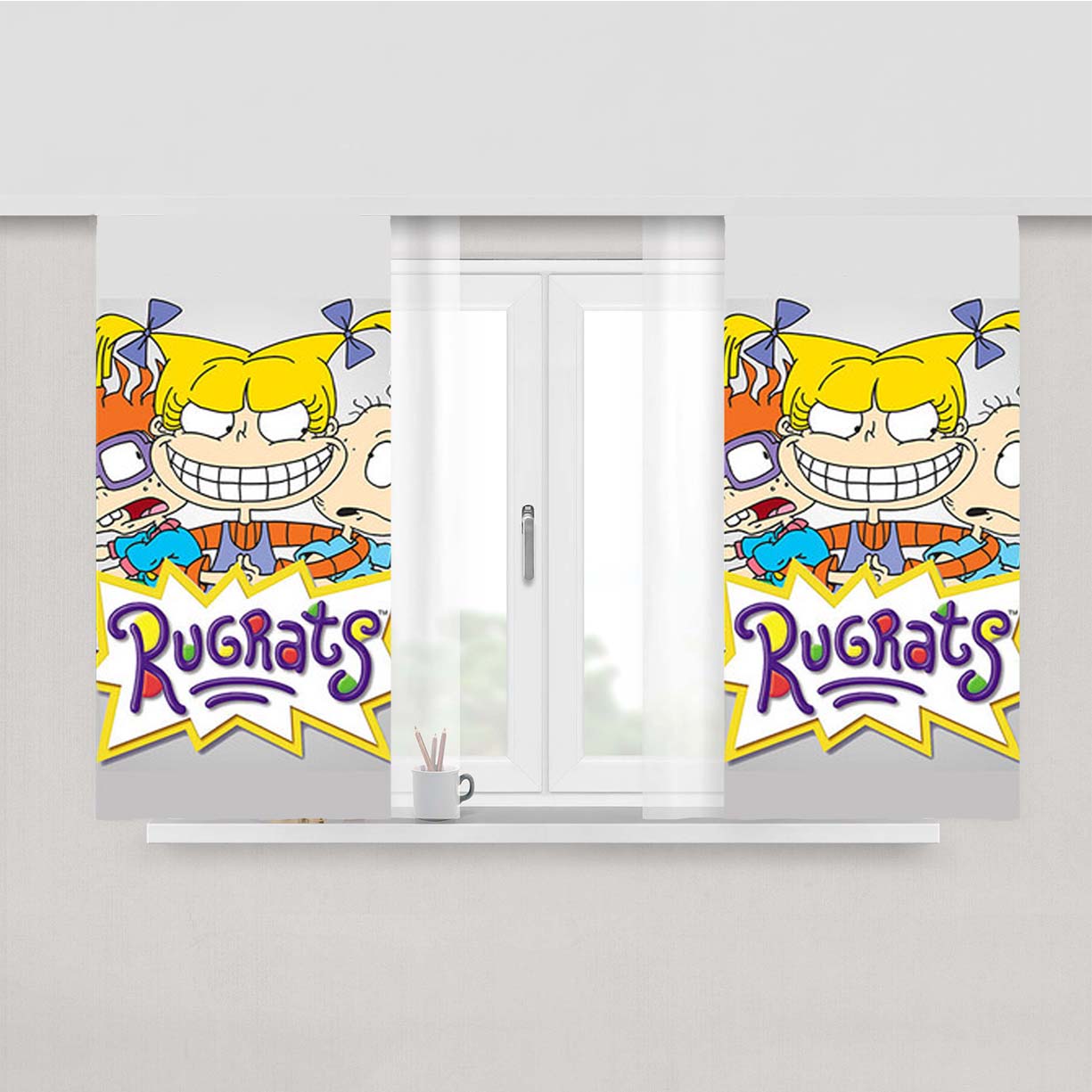 Rugrats Tv Show Peach Skin Window Curtains