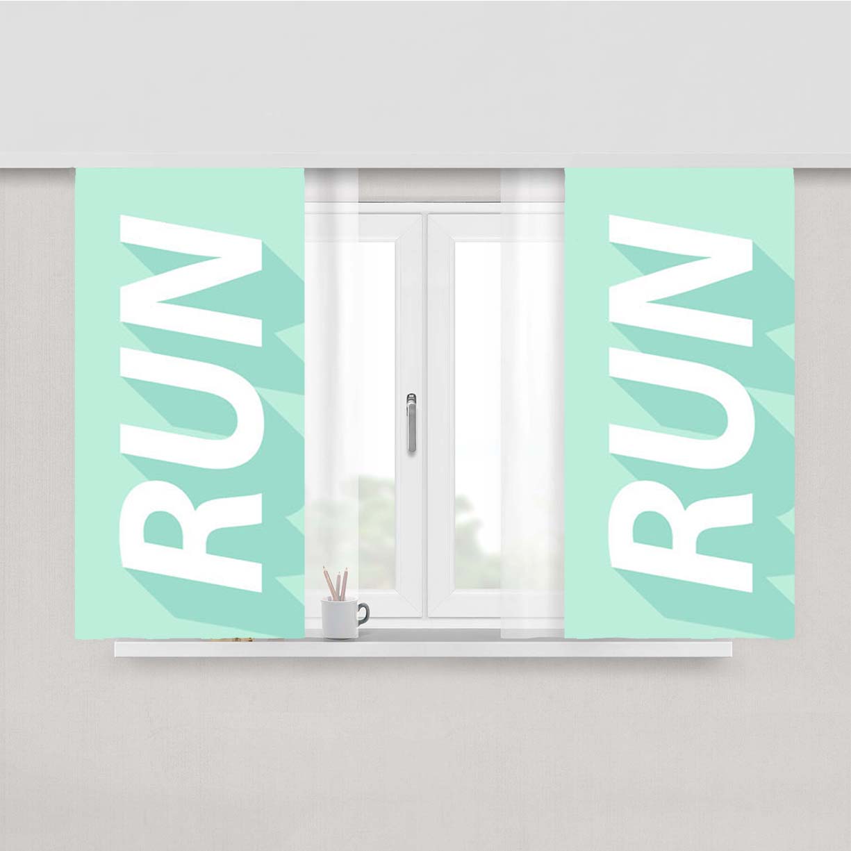 Run Free Peach Skin Window Curtains