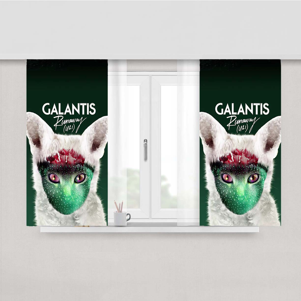 Runaway Galantis Peach Skin Window Curtains