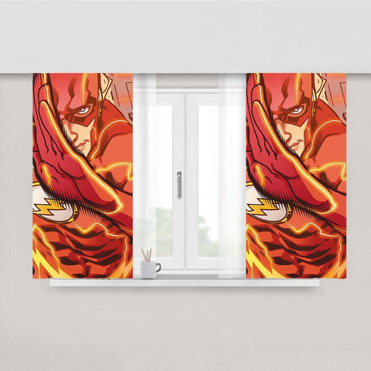 Running The Flash Peach Skin Window Curtains
