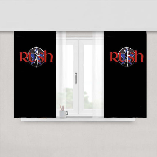 Rush Illustration Peach Skin Window Curtains