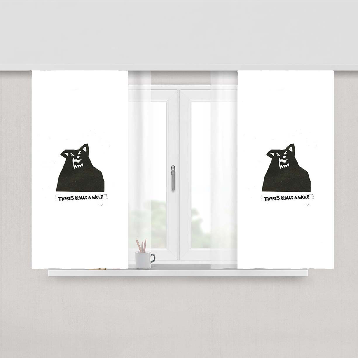 Russ There S Really A Wolf Peach Skin Window Curtains
