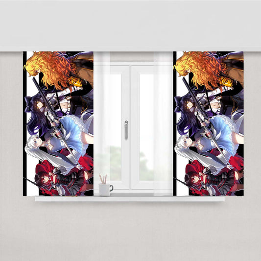 Rwby Full Team Wallpaper Peach Skin Window Curtains