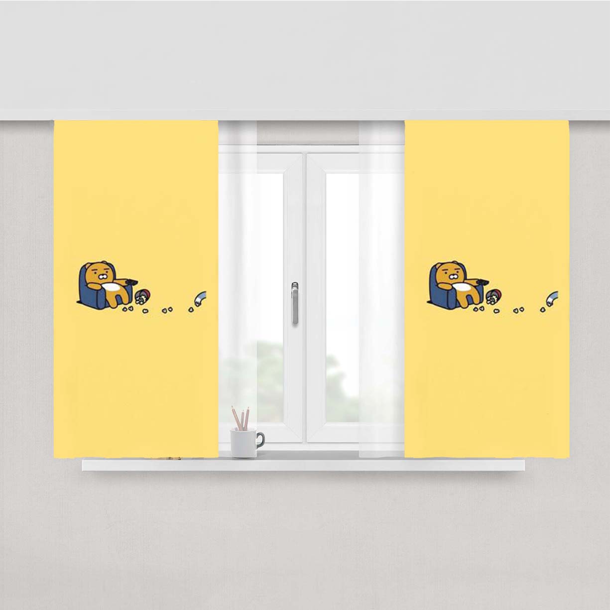Ryan'S Entertaint Time Peach Skin Window Curtains