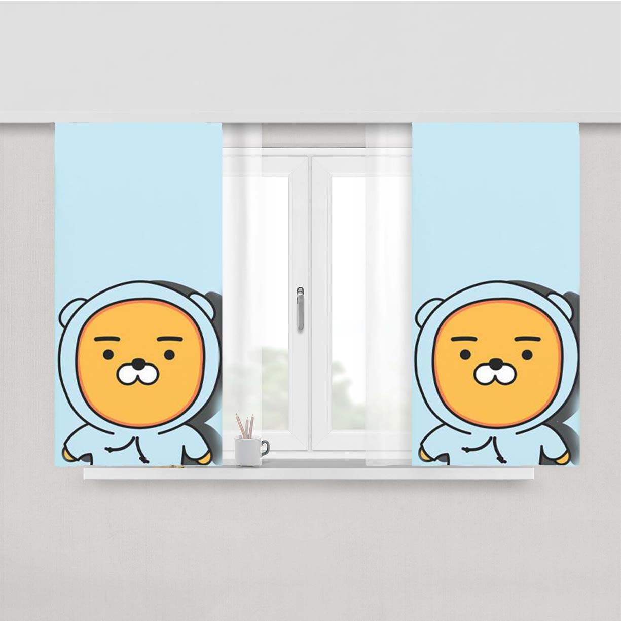 Ryan Said Let'S Jogging Peach Skin Window Curtains