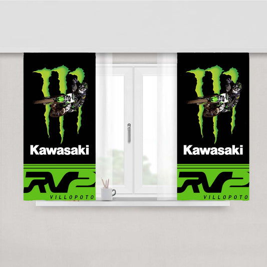 Ryan Villopoto Monster Thor Motocross Peach Skin Window Curtains