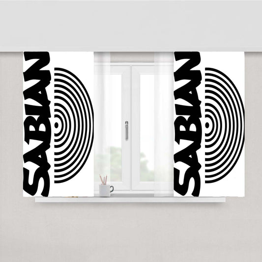 Sabian Logo Peach Skin Window Curtains