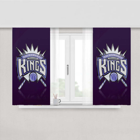 Sacramento Kings Team Logo Peach Skin Window Curtains
