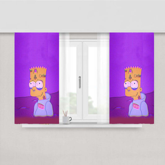 Sad Boy Simpsons Xxtenations Peach Skin Window Curtains