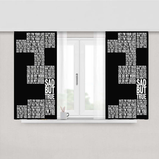 Sad But True Peach Skin Window Curtains