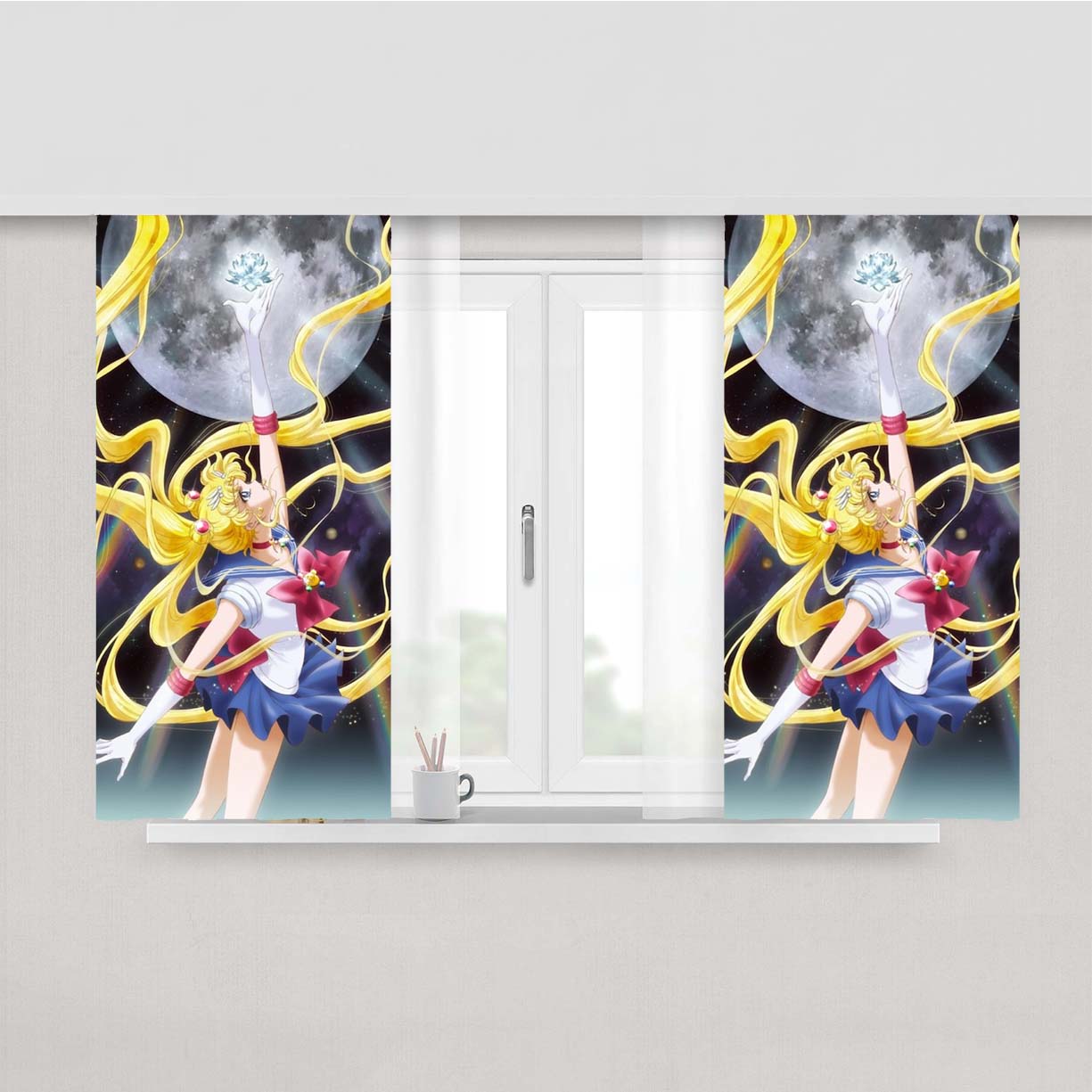 Sailormoon Usagi Tsukino Peach Skin Window Curtains
