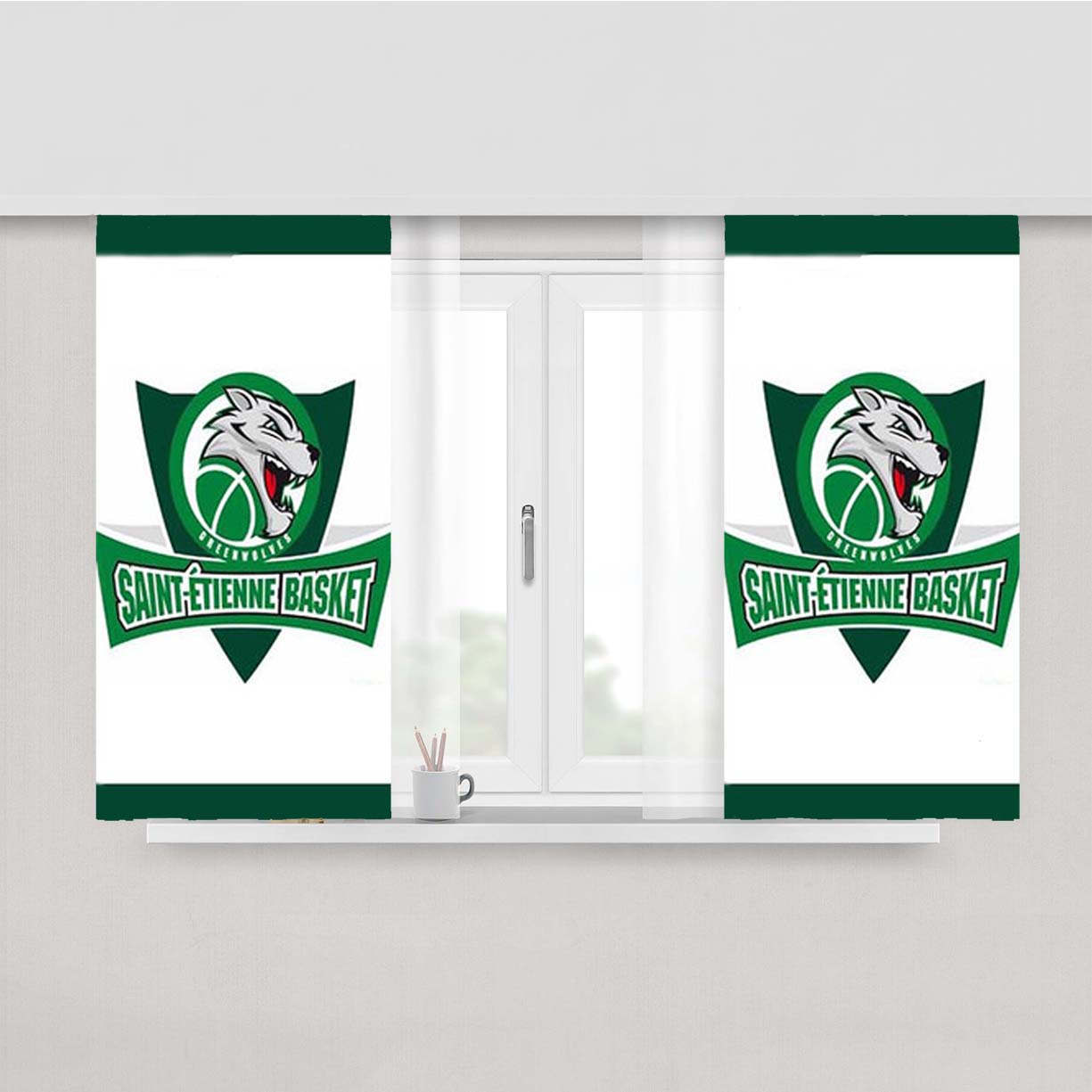 Saint Etienne Basket Peach Skin Window Curtains