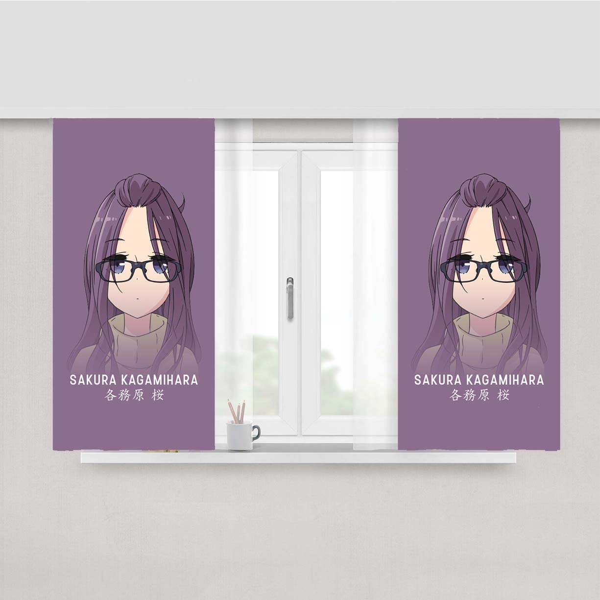Sakura Kagamihara Peach Skin Window Curtains