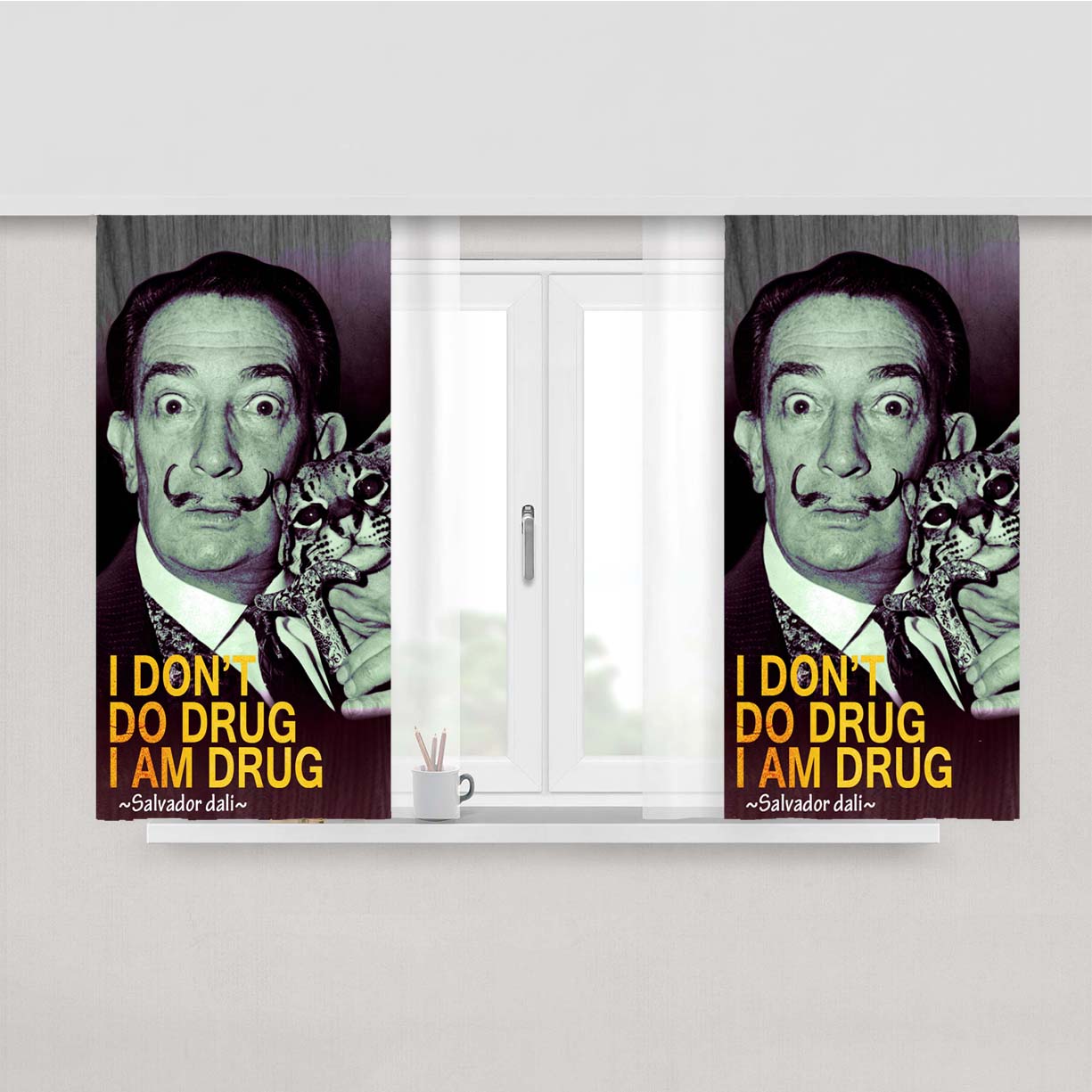 Salvador Dali Peach Skin Window Curtains