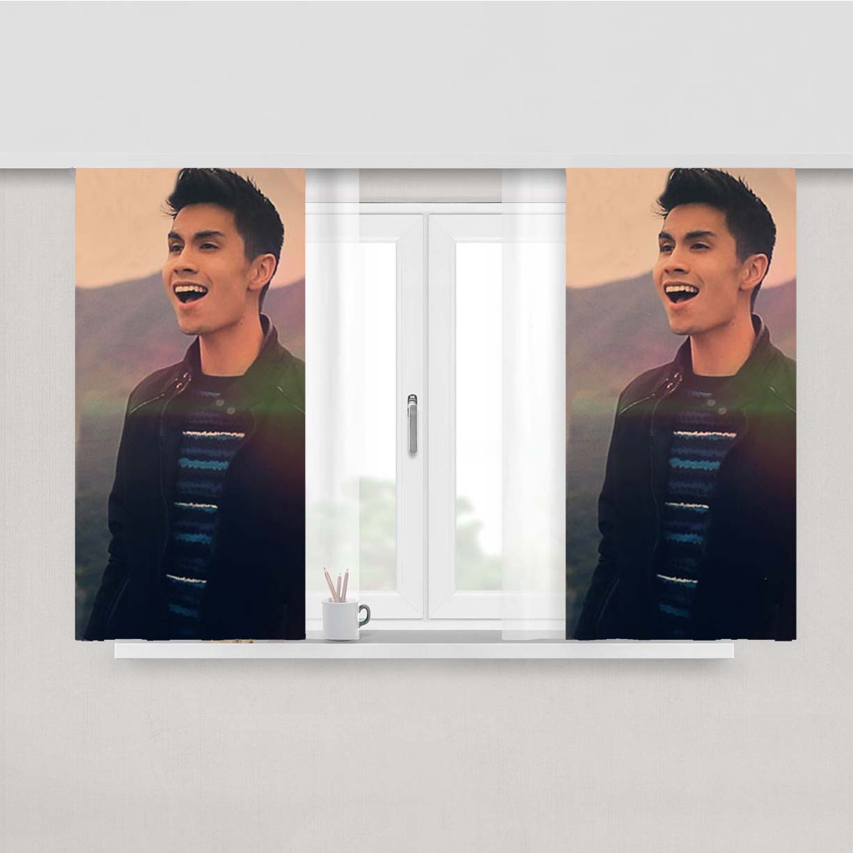 Sam Tsui Singer Peach Skin Window Curtains