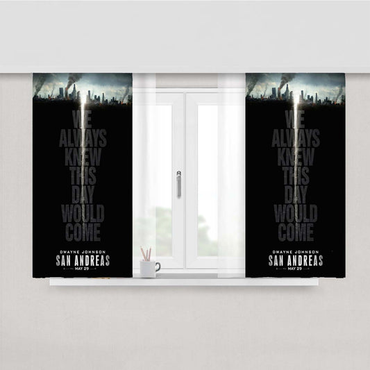 San Andreas Quotes Peach Skin Window Curtains