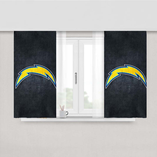 San Diego Chargers Black Peach Skin Window Curtains