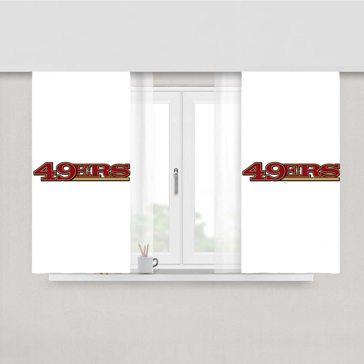 San Francisco 49Ers Text Peach Skin Window Curtains