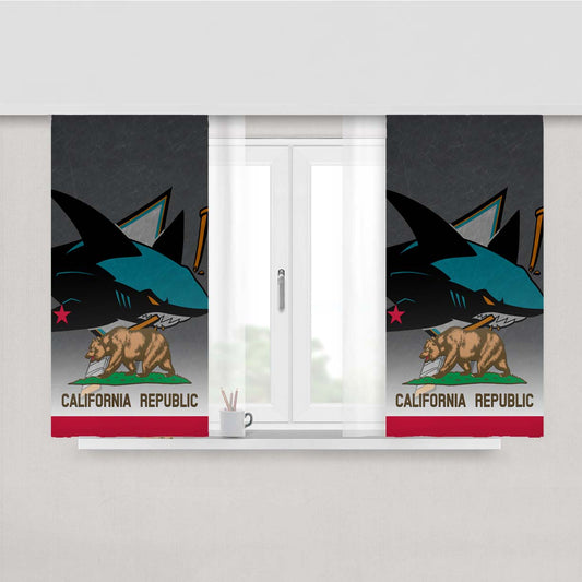 San Jose Sharks California Republic Peach Skin Window Curtains