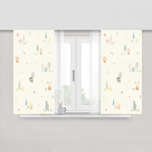 Sanrio Characters Painting Doodle Wallpaper Peach Skin Window Curtains