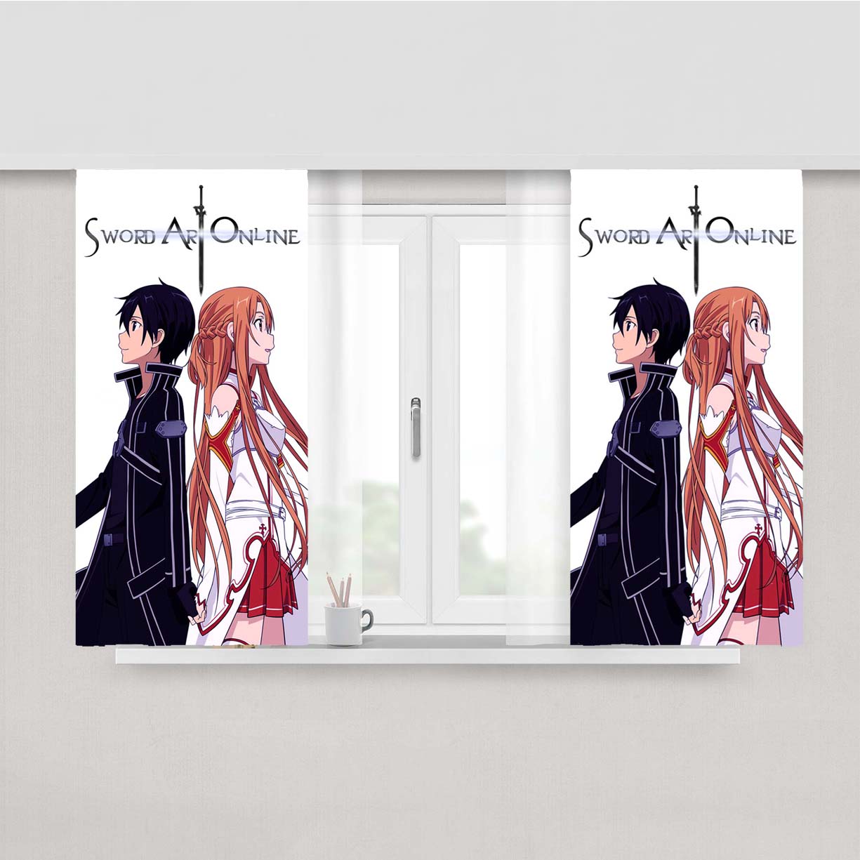 Sao Cover Peach Skin Window Curtains