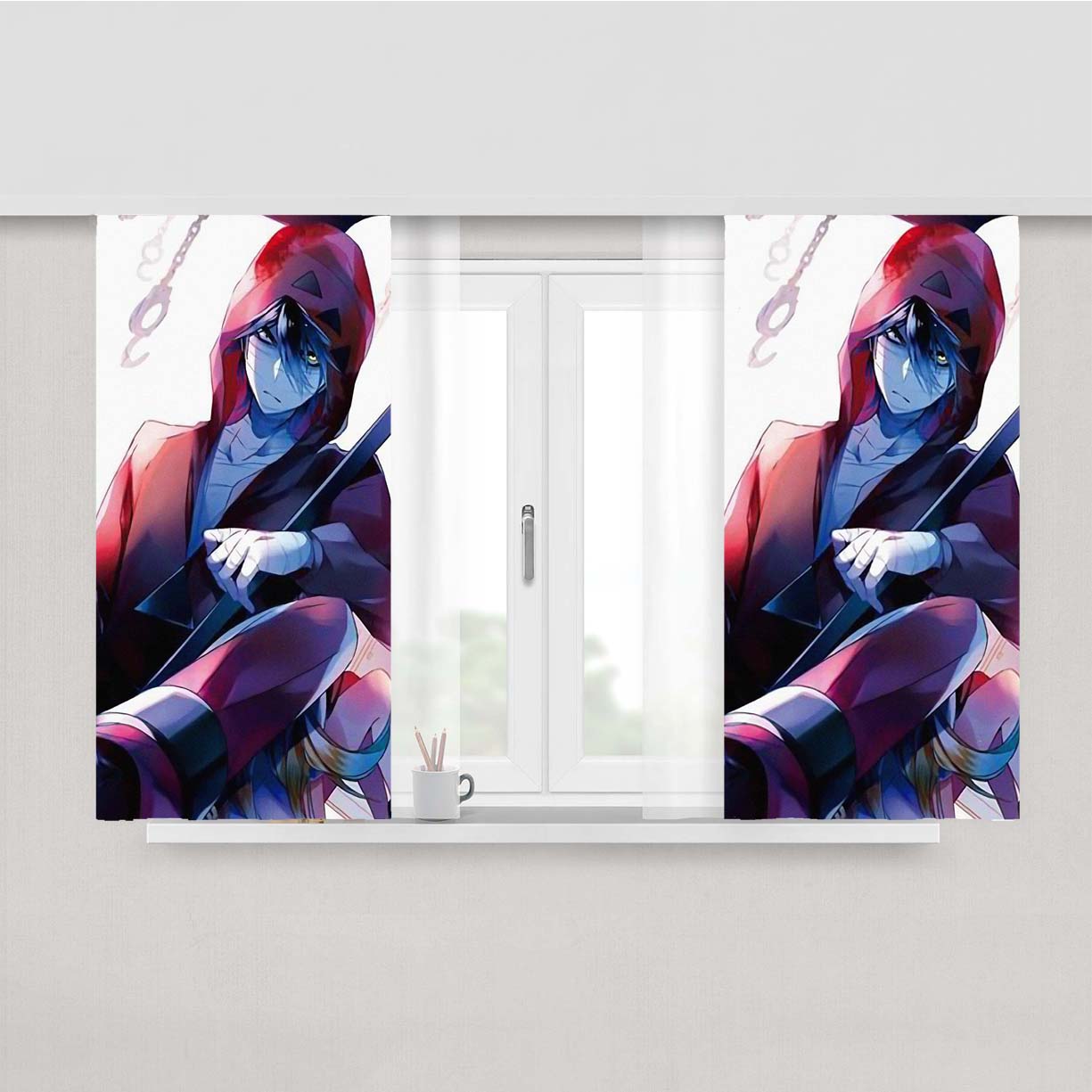 Satsuriku No Tenshi Angels Of Death Peach Skin Window Curtains