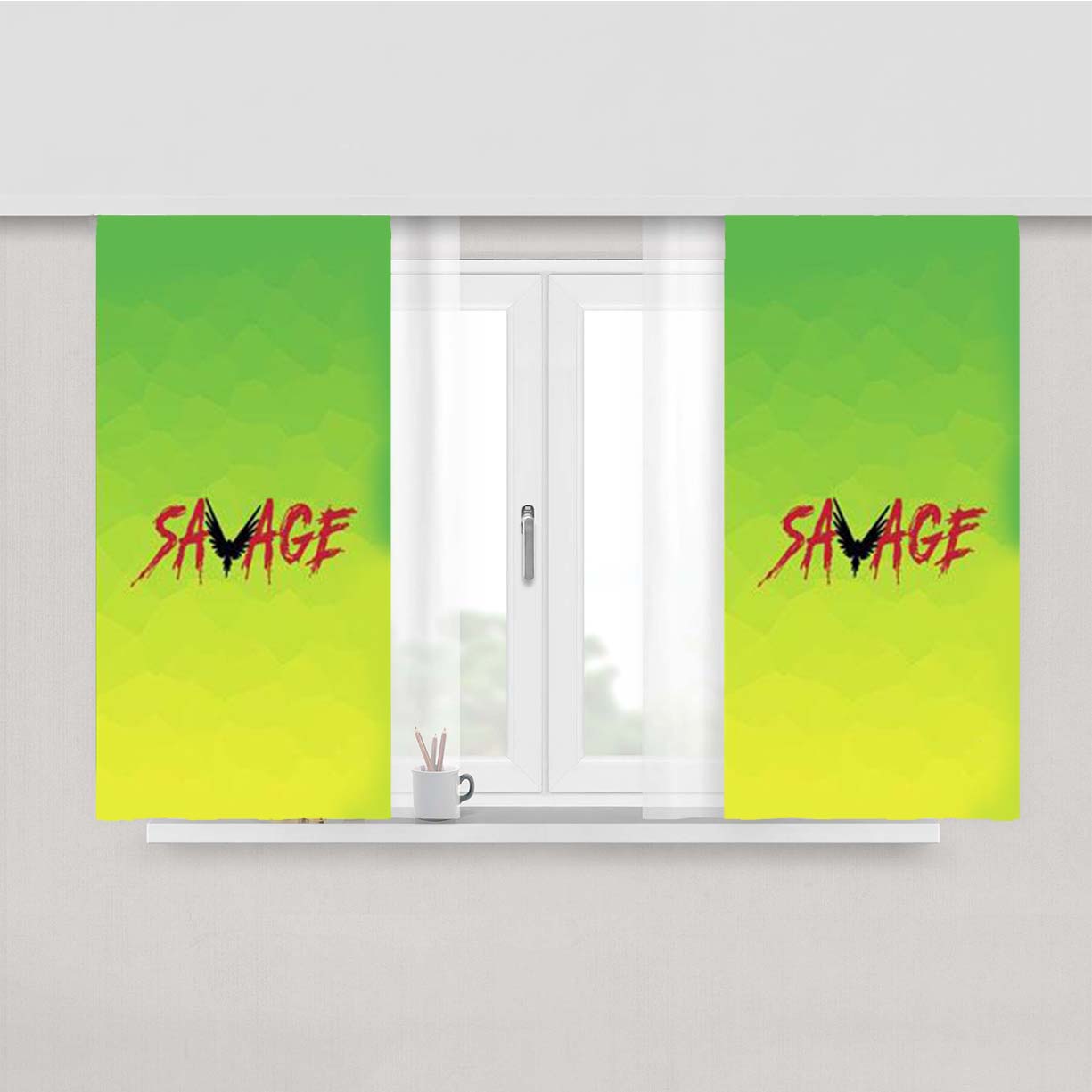 Savage Colour Peach Skin Window Curtains