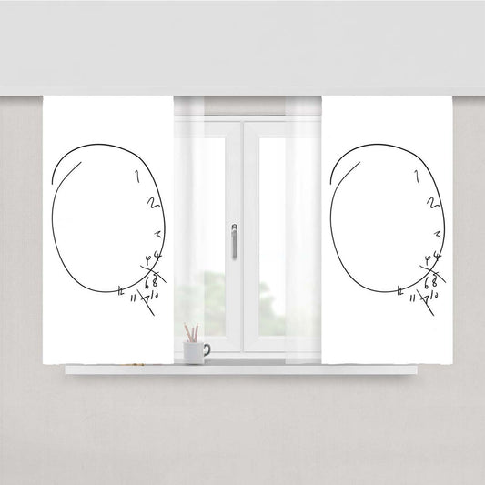 Savoureux Hannibal Clock Peach Skin Window Curtains