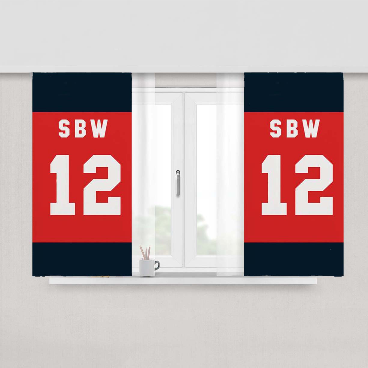 Sbw Sonny Bill Williams Peach Skin Window Curtains
