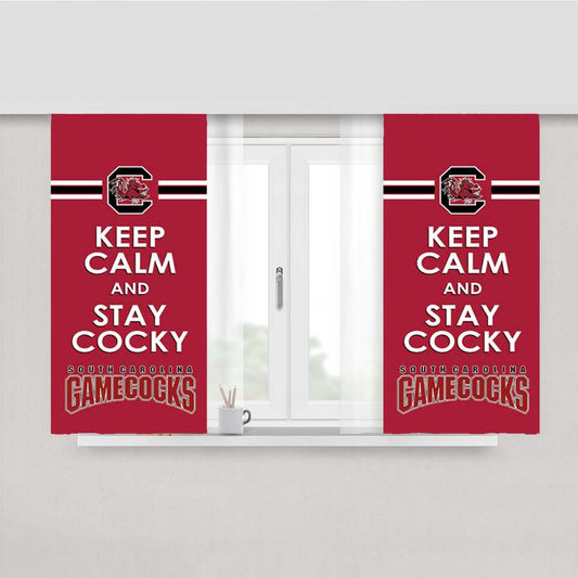 Sc Gamecocks Keep Calm Peach Skin Window Curtains