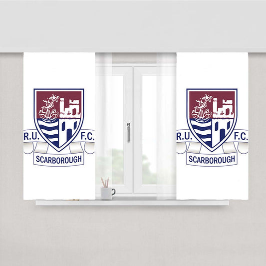 Scarborough Logo Peach Skin Window Curtains