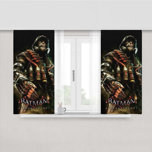 Scarecrow Batman Arkham Night Peach Skin Window Curtains