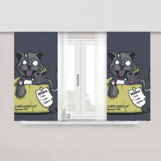 Schrodingers Cat Peach Skin Window Curtains