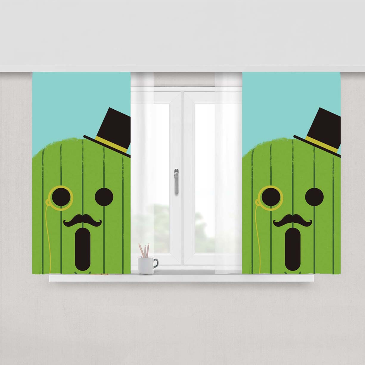 Score Sir Cactuar Peach Skin Window Curtains