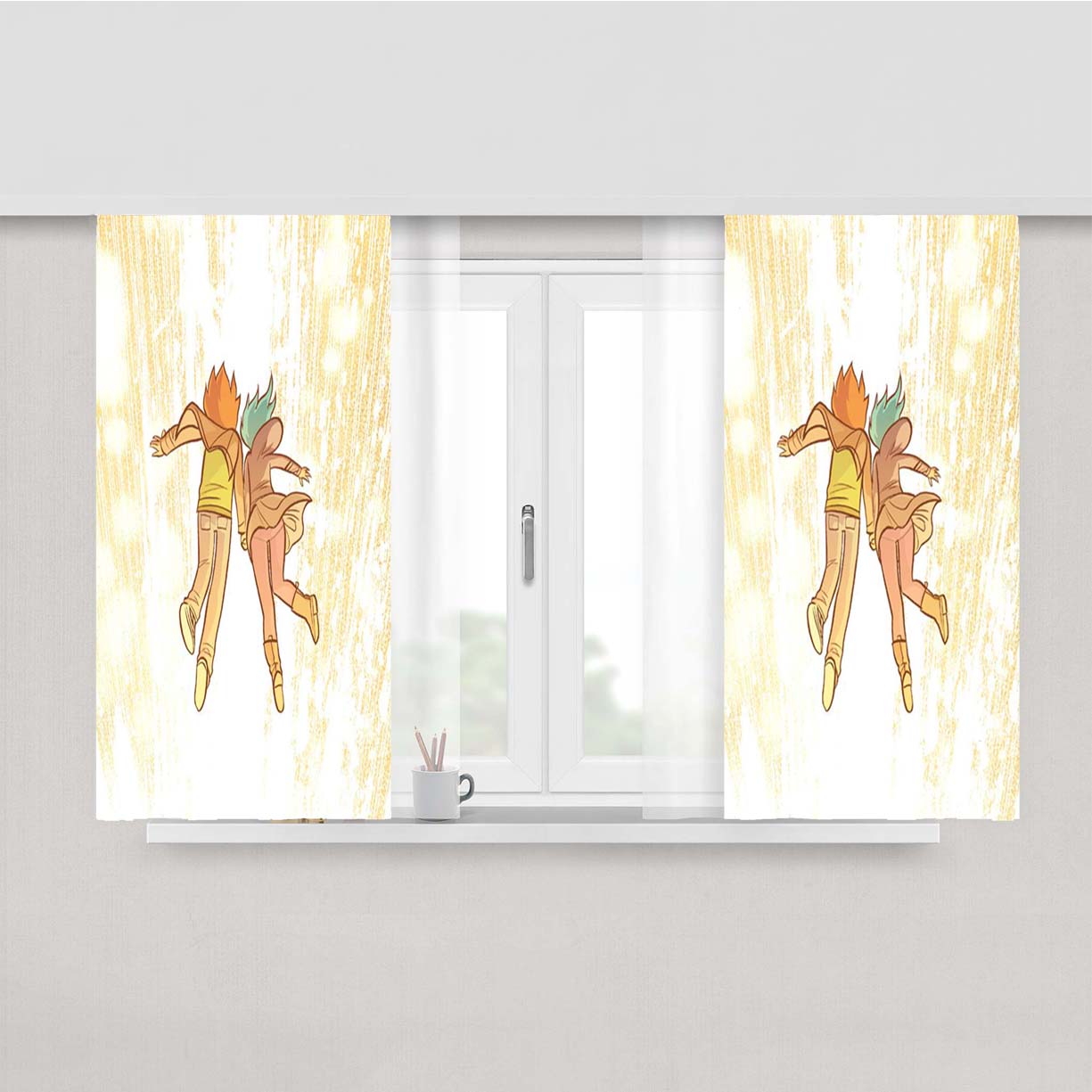 Scott Pilgrim Comics Peach Skin Window Curtains