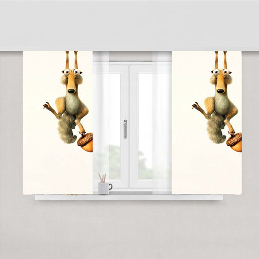 Scrat Character Ice Age Peach Skin Window Curtains