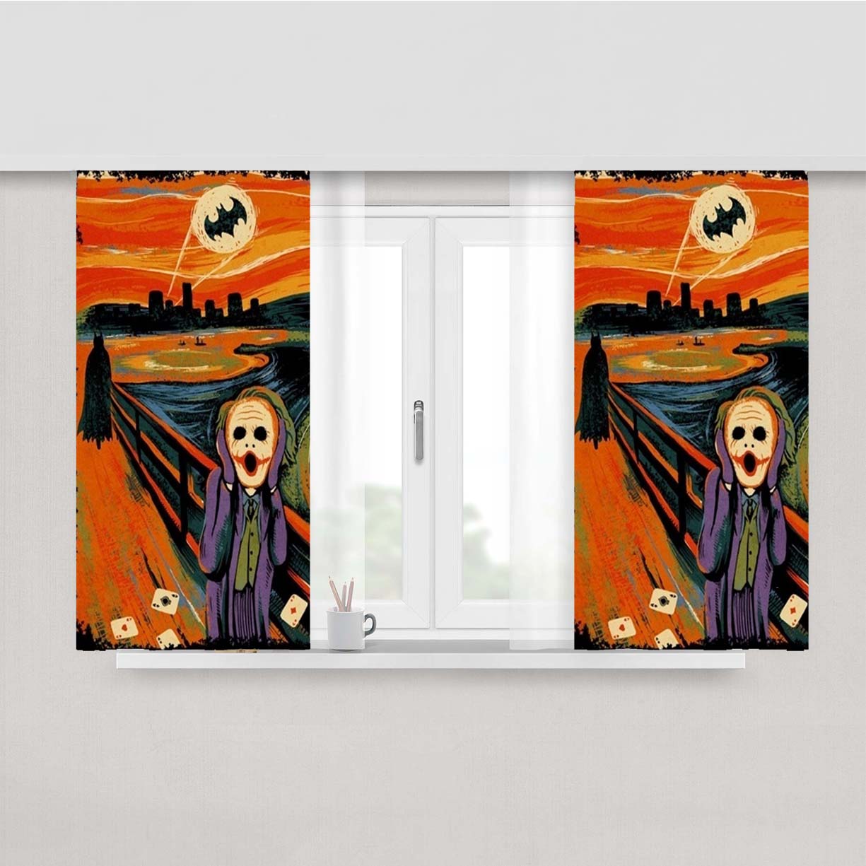 Scream Batman Peach Skin Window Curtains
