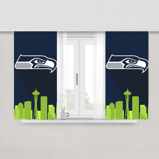Seahawks Peach Skin Window Curtains