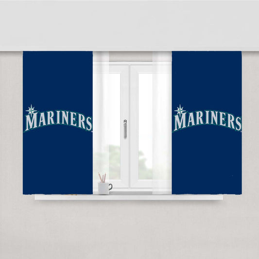 Seattle Mariners Text Peach Skin Window Curtains