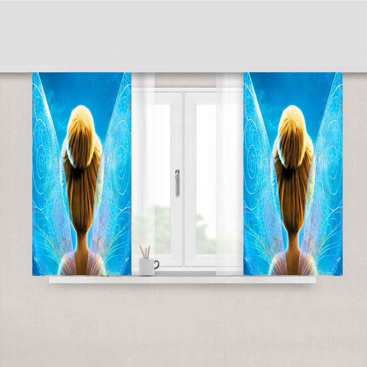Secret Of Wings Peach Skin Window Curtains
