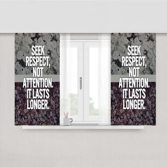 Seek Respect Peach Skin Window Curtains