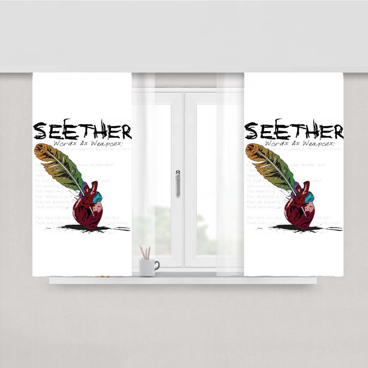Seether Word As Weapons Peach Skin Window Curtains
