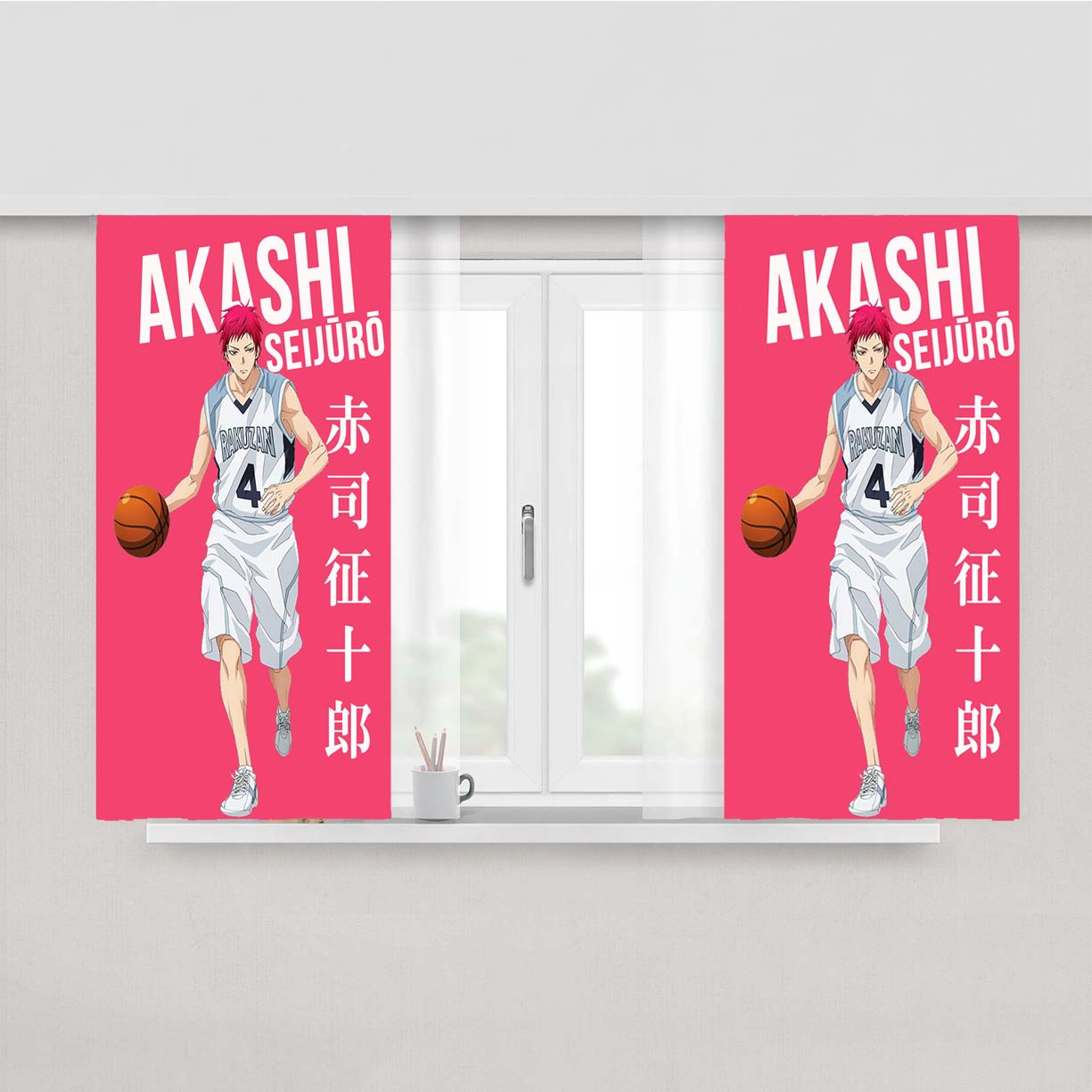 Seijuurou Akashi Kuroko No Basket Peach Skin Window Curtains